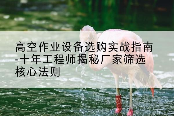 黑河剪叉式升降机厂家-高空作业设备选购实战指南-十年工程师揭秘厂家筛选核心法则