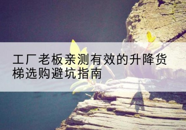 黑河升降货梯怎么选-工厂老板亲测有效的升降货梯选购避坑指南